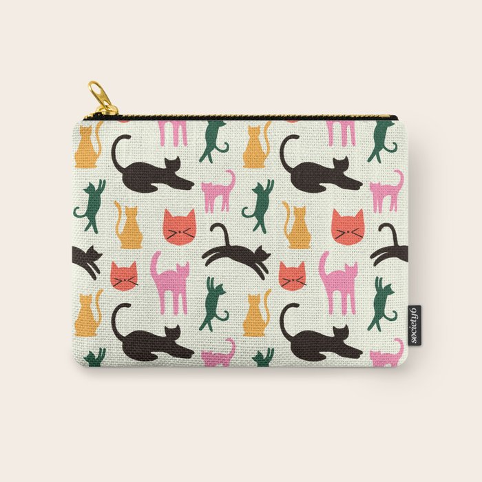 Colorful Cats Pattern Carry All Pouch Gallery Image 1