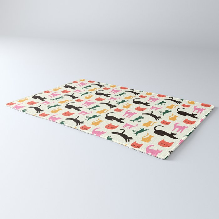 Colorful Cats Pattern Rug Gallery Image 3