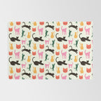 Colorful Cats Pattern Rug Gallery Image 2