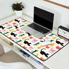 Colorful Cats Pattern Desk Mat Gallery Image 2