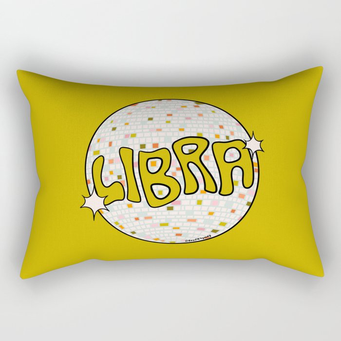 Libra Disco Ball Rectangular Pillow Gallery Image 2