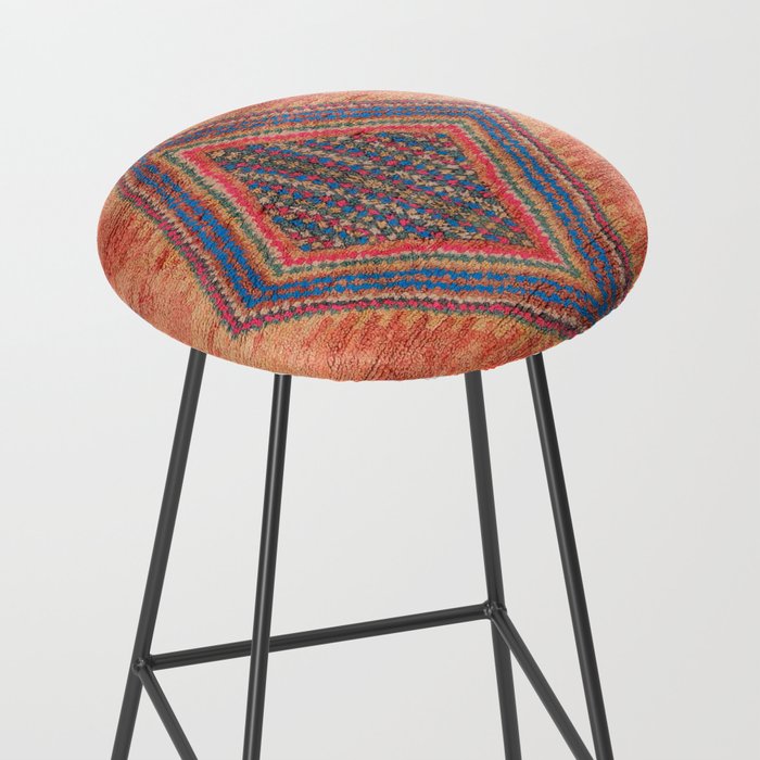 Vintage Moroccan Berber Crapet Stool Gallery Image 2