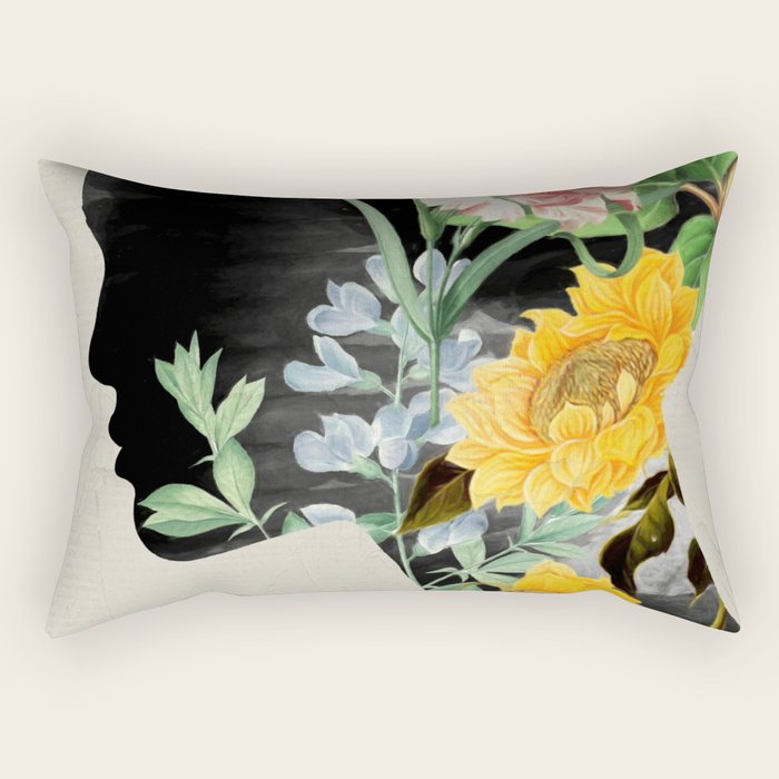 Floral Portrait 20 Rectangular Pillow Gallery Image 1