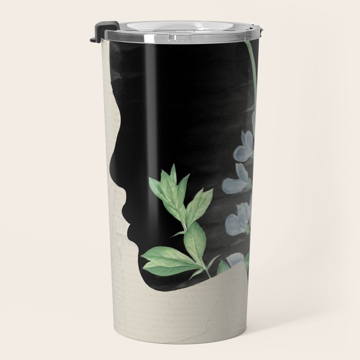 Floral Portrait 20 Travel Mug Gallery Image 3