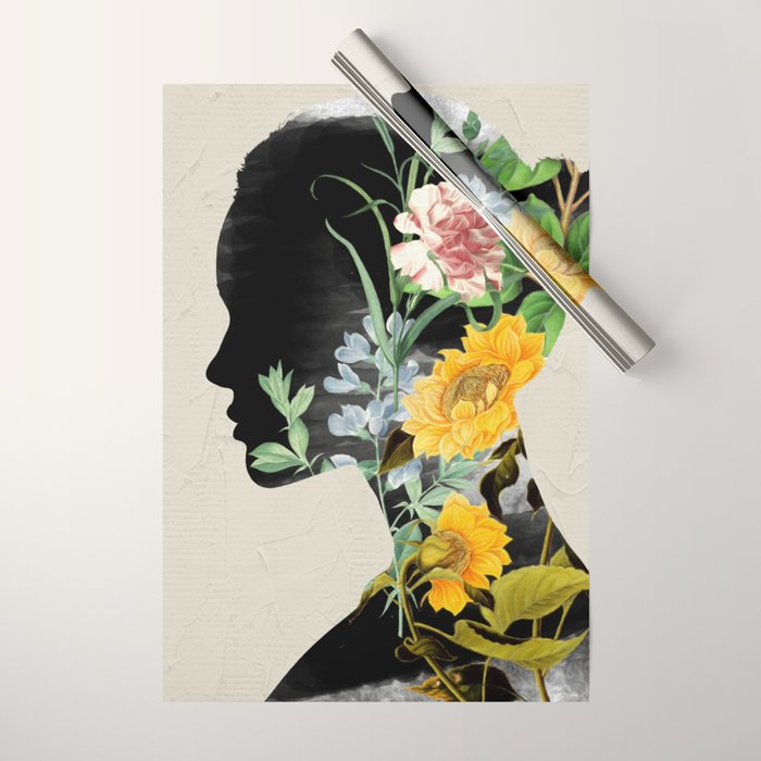 Floral Portrait 20 Wrapping Paper Gallery Image 1