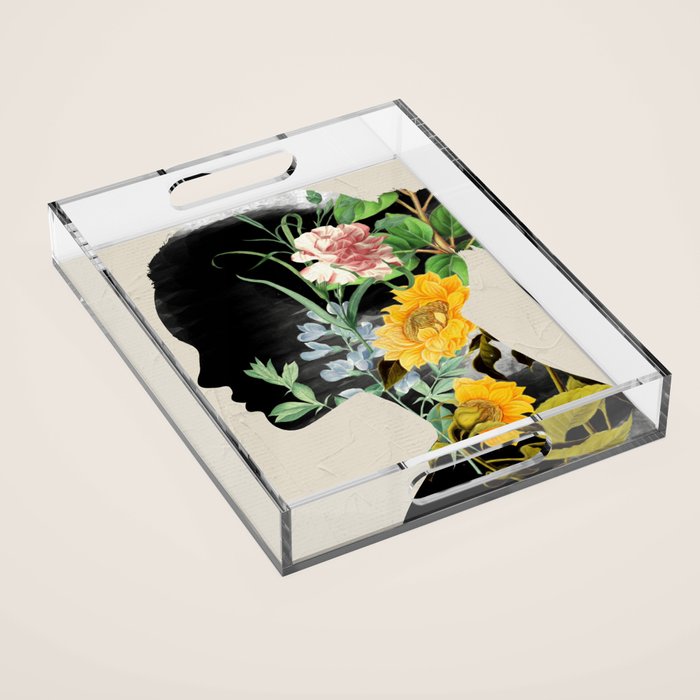 Floral Portrait 20 Acrylic Tray Gallery Image 1