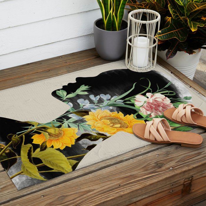Floral Portrait 20 Outdoor Rug Gallery Image 2