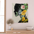 Floral Portrait 20 Wall Tapestry Gallery Image 2