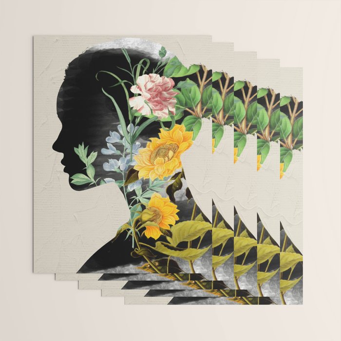 Floral Portrait 20 Wrapping Paper Gallery Image 3