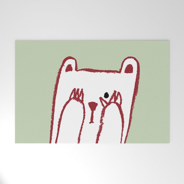 No peeking polar bear Welcome Mat Gallery Image 1