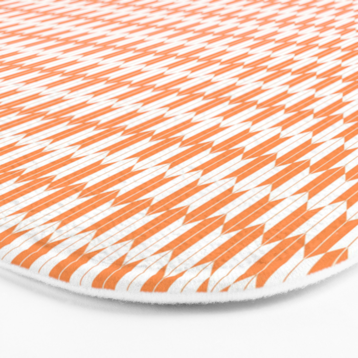 Retro Outdoor Party Orange Bath Mat Gallery Image 3
