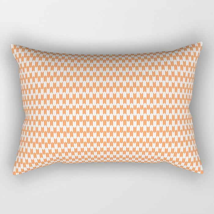 Retro Outdoor Party Orange Rectangular Pillow Gallery Image 2