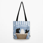 Lab laundry wash dry labrador black dog  Tote Bag Gallery Image 2