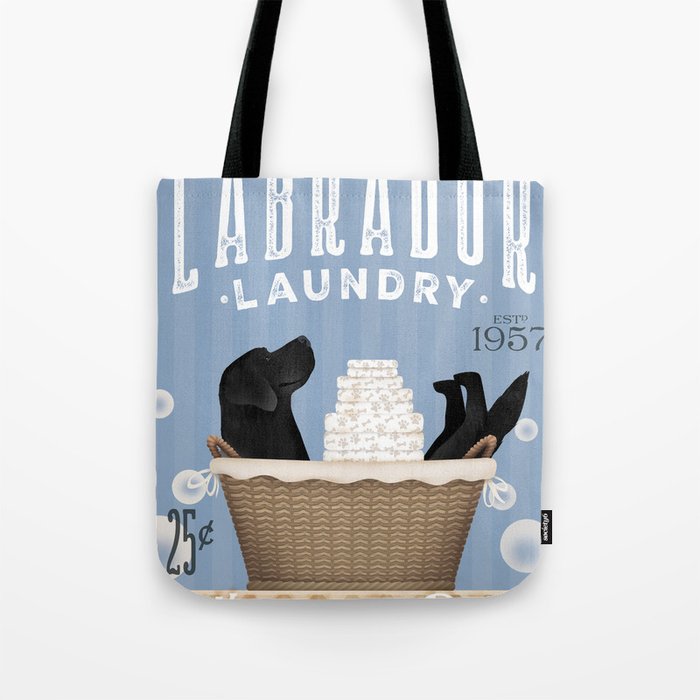Lab laundry wash dry labrador black dog  Tote Bag Gallery Image 1