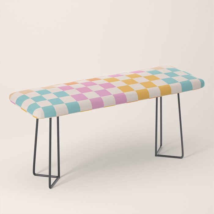 If you like it... Retro and  Fun words on checks  Bench Gallery Image 1