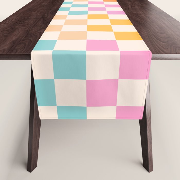 If you like it... Retro and  Fun words on checks  Table Runner Gallery Image 1