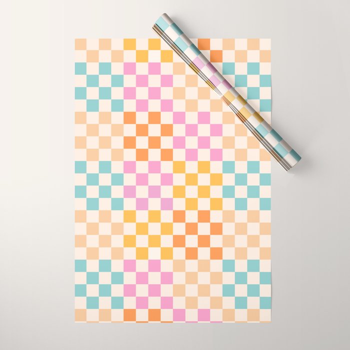 If you like it... Retro and  Fun words on checks  Wrapping Paper Gallery Image 1