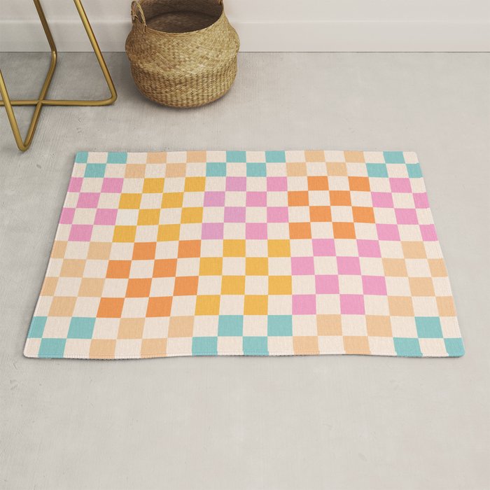 If you like it... Retro and  Fun words on checks  Rug Gallery Image 1