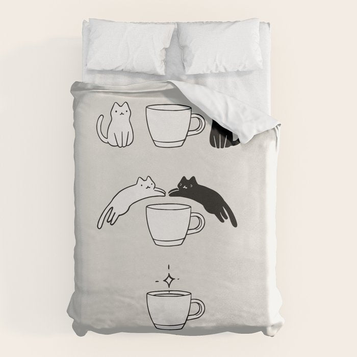 Coffee Cat 2: Catte Duvet Cover Gallery Image 1