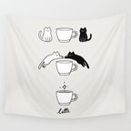 Coffee Cat 2: Catte Wall Tapestry Gallery Image 4