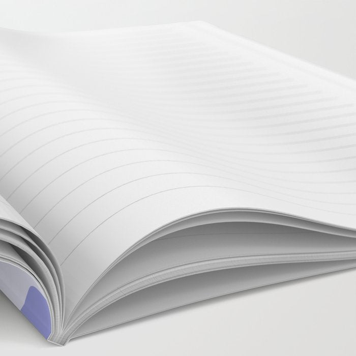 Modern Retro Liquid Swirl Abstract in Light Lavender Purple Notebook Gallery Image 2