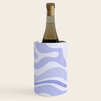 Modern Retro Liquid Swirl Abstract in Light Lavender Purple Wine Chiller Gallery Image 2