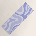 Modern Retro Liquid Swirl Abstract in Light Lavender Purple Yoga Mat Gallery Image 1
