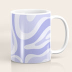Modern Retro Liquid Swirl Abstract in Light Lavender Purple Coffee Mug Gallery Image 1