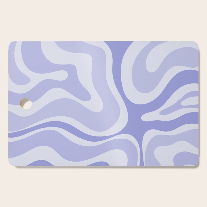 Modern Retro Liquid Swirl Abstract in Light Lavender Purple Cutting Board Gallery Image 1