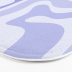 Modern Retro Liquid Swirl Abstract in Light Lavender Purple Bath Mat Gallery Image 3