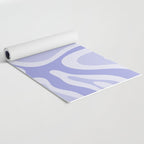 Modern Retro Liquid Swirl Abstract in Light Lavender Purple Yoga Mat Gallery Image 2
