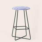 Modern Retro Liquid Swirl Abstract in Light Lavender Purple Stool Gallery Image 1
