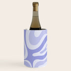 Modern Retro Liquid Swirl Abstract in Light Lavender Purple Wine Chiller Gallery Image 3