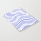 Modern Retro Liquid Swirl Abstract in Light Lavender Purple Notebook Gallery Image 3
