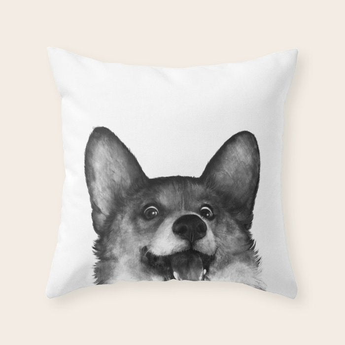 Corgi Throw Pillow Gallery Image 1