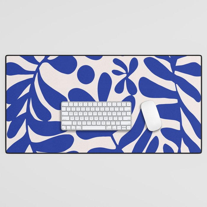 Blue foliage Desk Mat Gallery Image 1