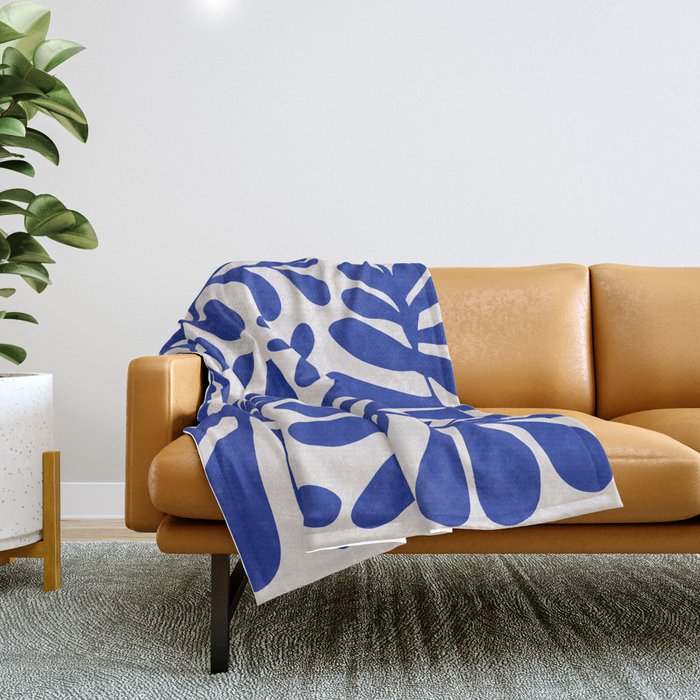 Blue foliage Throw Blanket Gallery Image 1