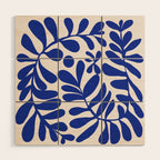 Blue foliage Wood Wall Art Gallery Image 1
