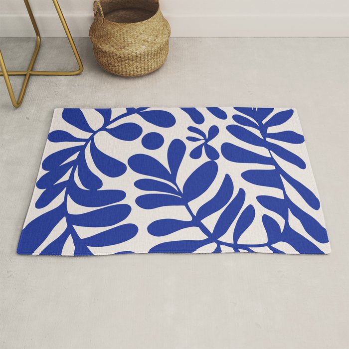 Blue foliage Rug Gallery Image 1