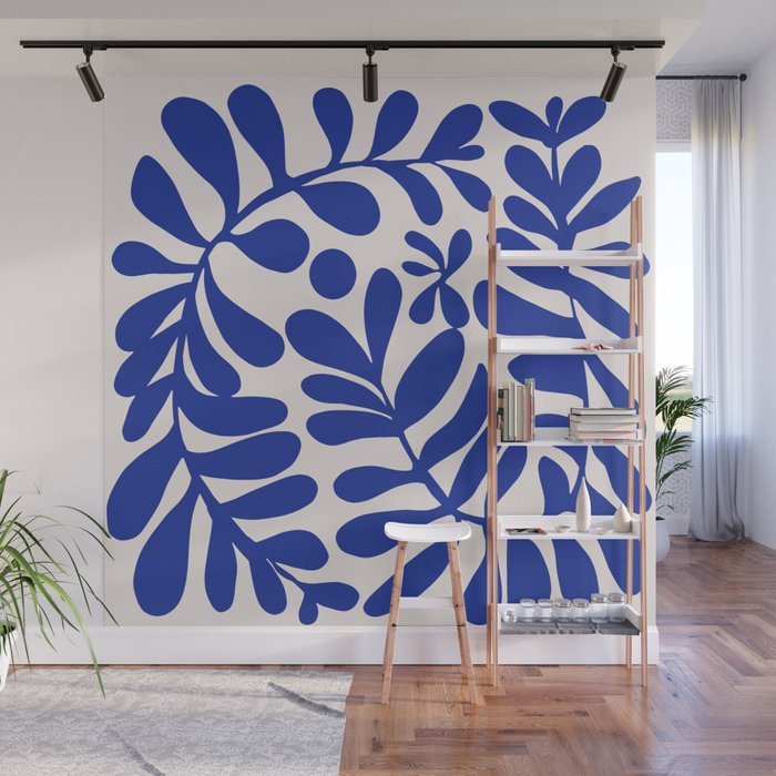 Blue foliage Wall Mural Gallery Image 1