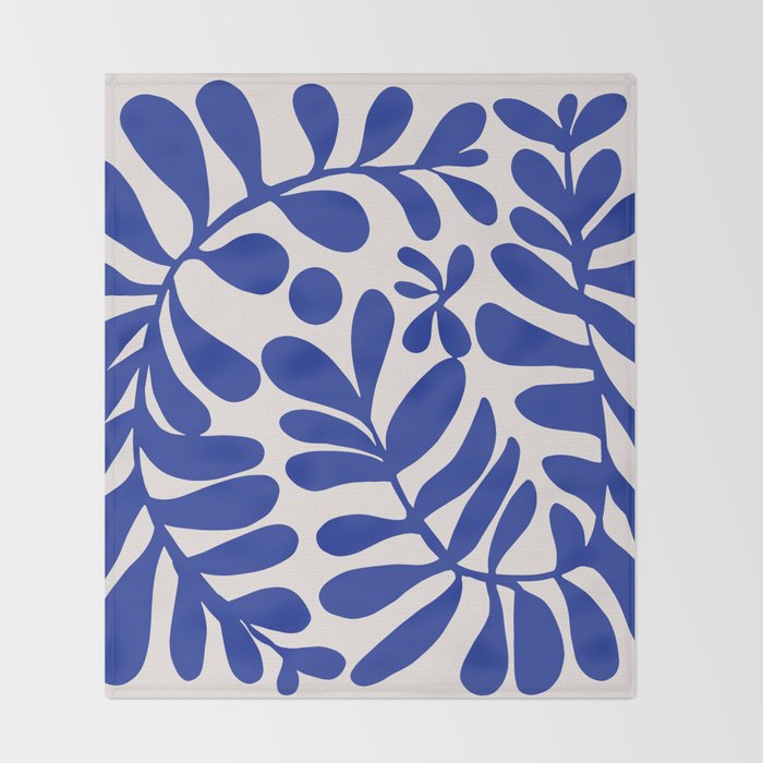 Blue foliage Throw Blanket Gallery Image 2