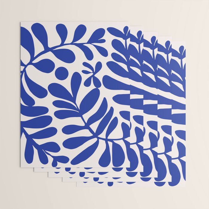 Blue foliage Wrapping Paper Gallery Image 3