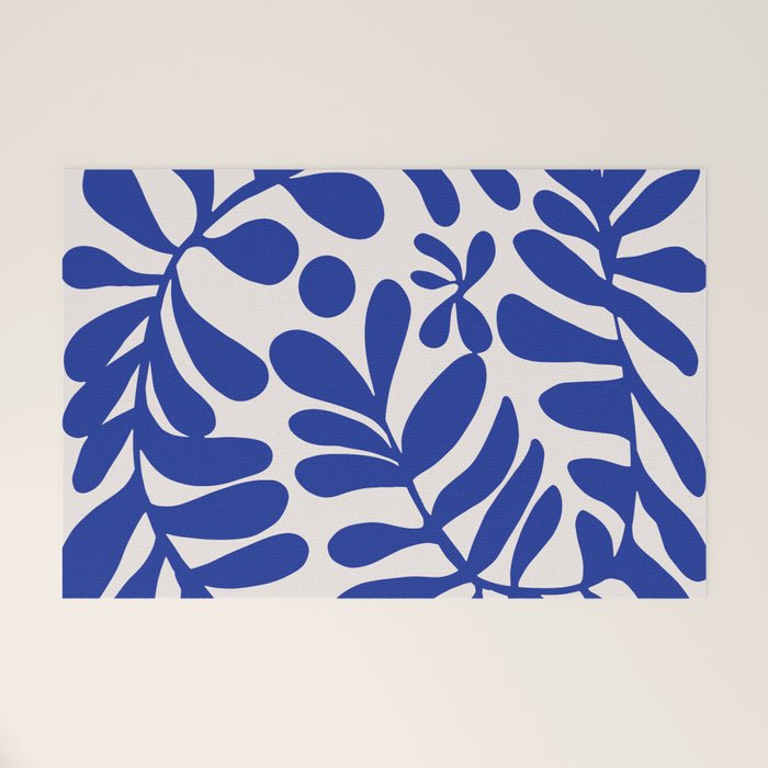 Blue foliage Welcome Mat Gallery Image 1