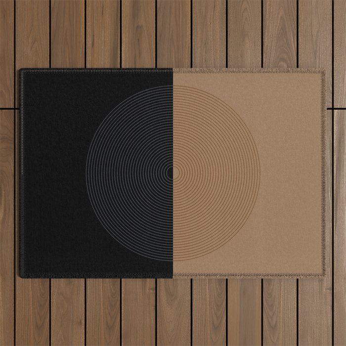 Circular Lines VIII Outdoor Rug Gallery Image 1