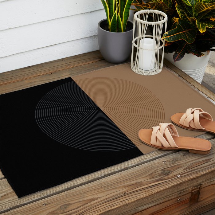 Circular Lines VIII Outdoor Rug Gallery Image 2