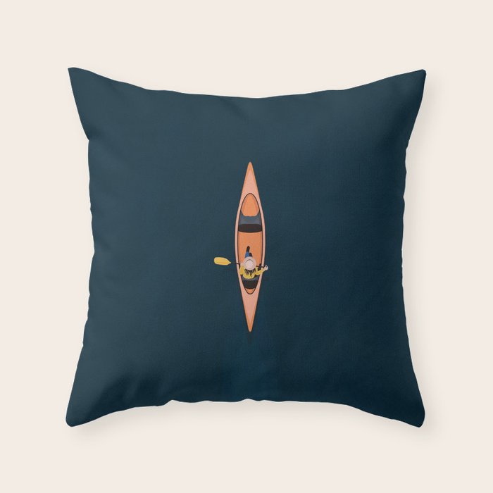 Canoeing  Throw Pillow Gallery Image 6