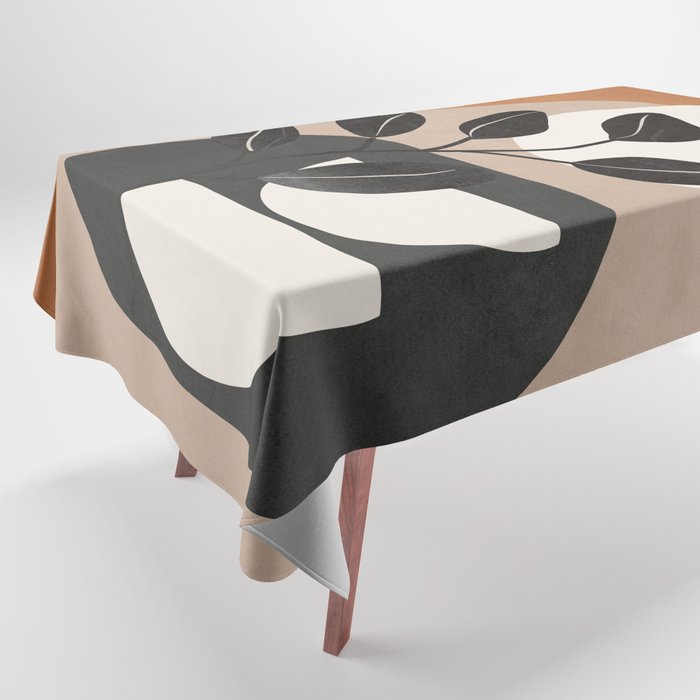 Modern Abstract Minimal Shapes Branches Art 9 Tablecloth Gallery Image 1