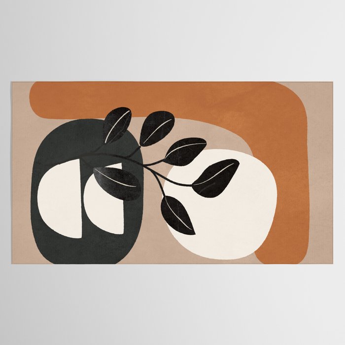 Modern Abstract Minimal Shapes Branches Art 9 Tablecloth Gallery Image 2