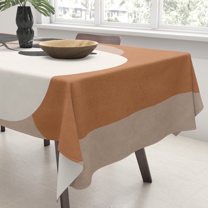 Modern Abstract Minimal Shapes Branches Art 9 Tablecloth Gallery Image 3