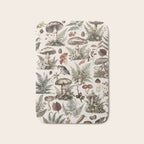 Woodland Vibes Mushroom And Fern Pattern Beige Bath Mat Gallery Image 1